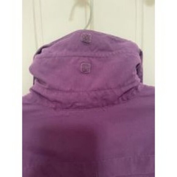 REI PURPLE WOMEN'S SZ 1X  BUTTON UP LONG SLEEVE TOP ZIPPER POCKETS 💯% TACTEL SH - Picture 7 of 16